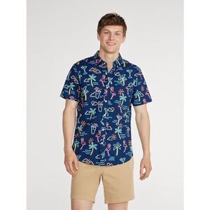 NWT Chubbies Men’s The Neon Lights Friday Shirt Button Front Size Large